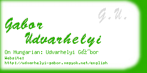 gabor udvarhelyi business card